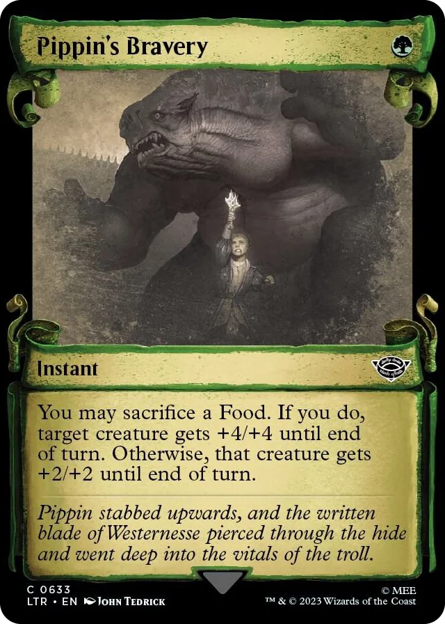0633 Pippin's Bravery (Showcase Scrolls) C Universes Beyond: The Lord of the Rings: Tales of Middle-earth