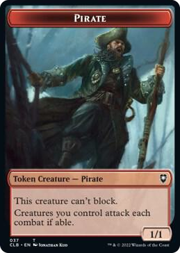 0037 Pirate // Goblin Double-Sided Token T Commander Legends: Battle for Baldur's Gate