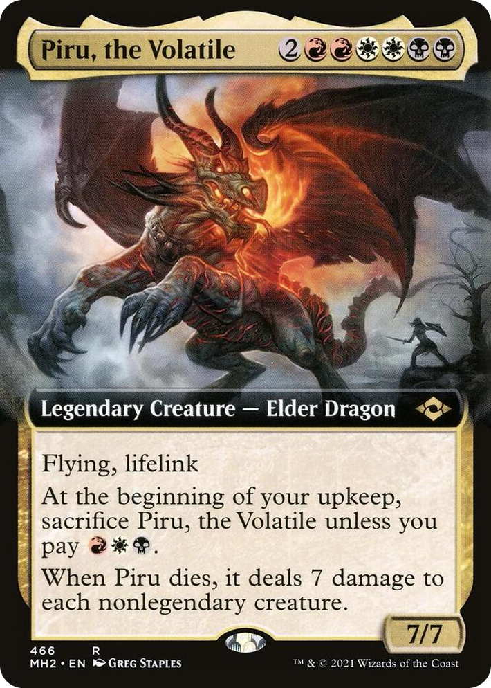 0466 Piru, the Volatile (Extended Art) R Modern Horizons 2
