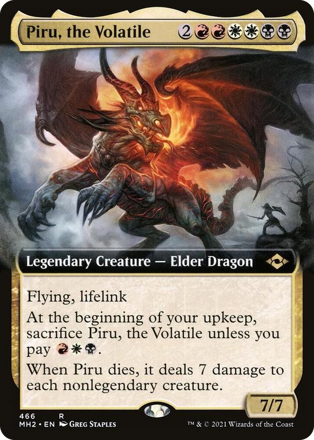 0466 Piru, the Volatile (Extended Art) R Modern Horizons 2