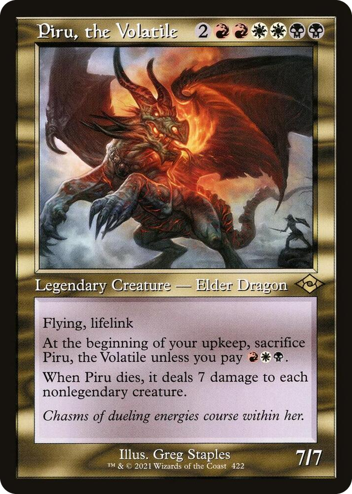 0422 Piru, the Volatile (Retro Frame) R Modern Horizons 2