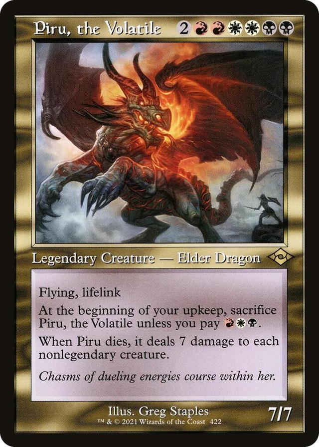 0422 Piru, the Volatile (Retro Frame) R Modern Horizons 2