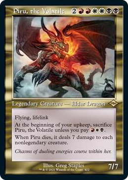 0422 Piru, the Volatile (Retro Frame) (Foil Etched) R Modern Horizons 2