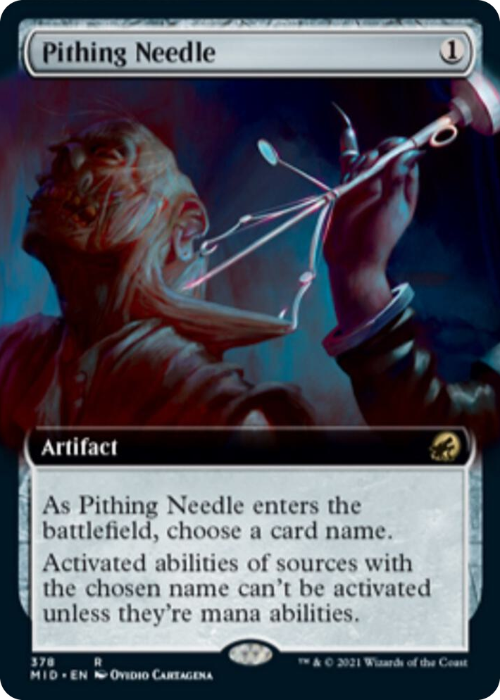 0378 Pithing Needle (Extended Art) R Innistrad: Midnight Hunt