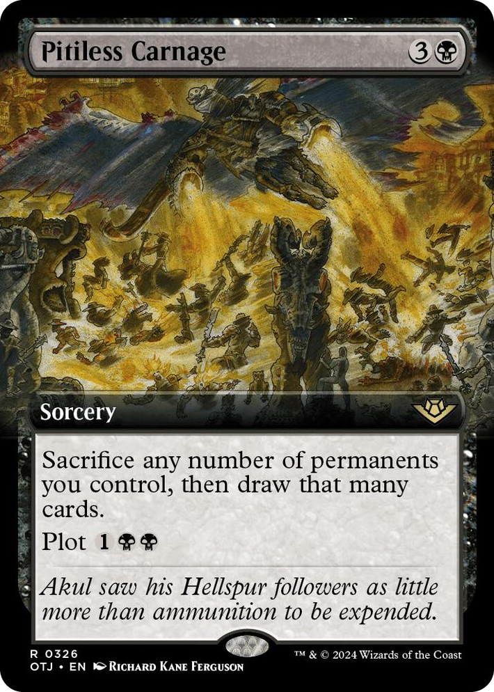 0326 Pitiless Carnage (Extended Art) R Outlaws of Thunder Junction