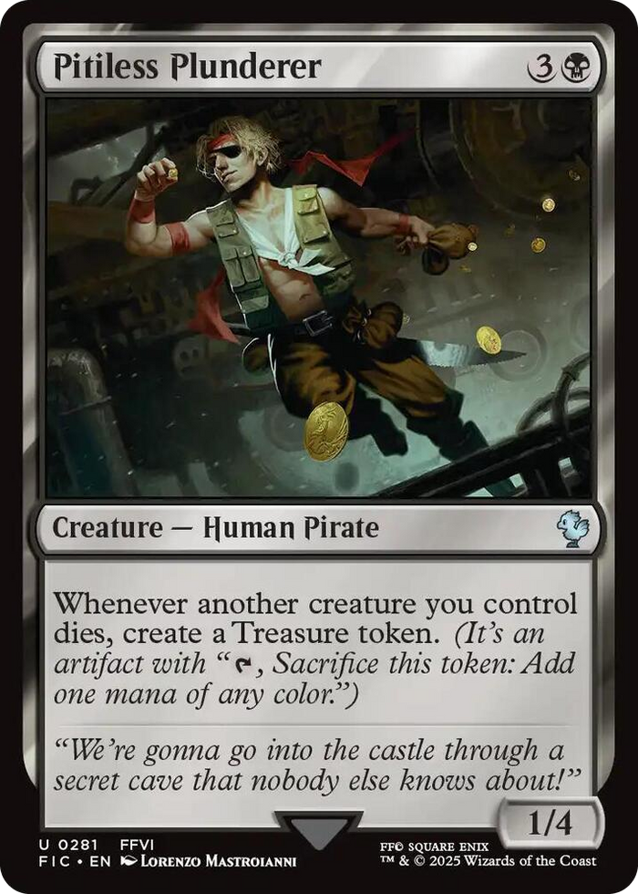 Pitiless Plunderer #281 U - Commander: FINAL FANTASY Pokemon card