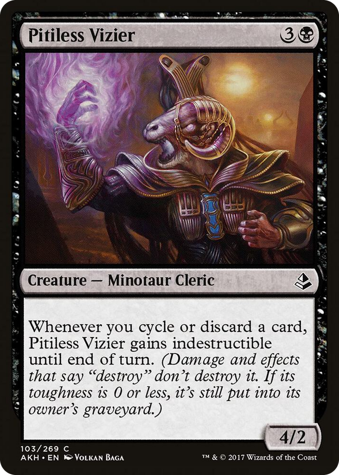 Pitiless Vizier #103 C - Amonkhet Pokemon card