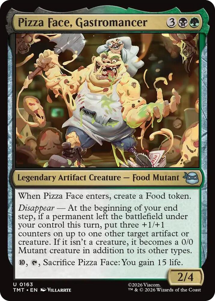 Pizza Face, Gastromancer #163 U - Teenage Mutant Ninja Turtles Pokemon card