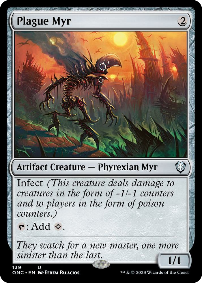 Plague Myr #139 U - Commander: Phyrexia: All Will Be One Pokemon card