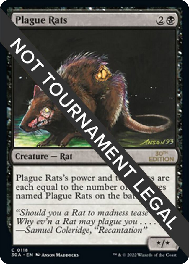 0118 Plague Rats C 30th Anniversary Edition