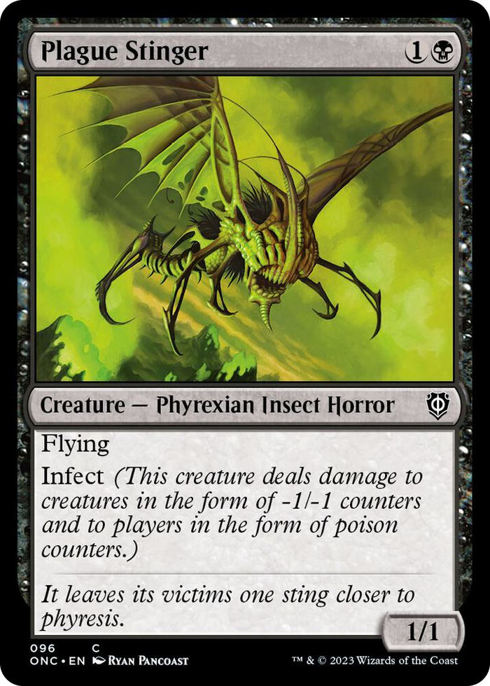 Plague Stinger #96 C - Commander: Phyrexia: All Will Be One Pokemon card