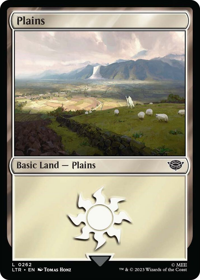 Plains (0262) #262 L - Universes Beyond: The Lord of the Rings: Tales of Middle-earth Pokemon card