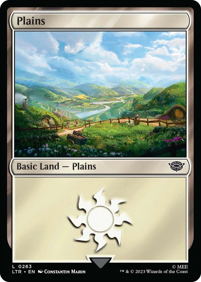Plains (0263) #263 L - Universes Beyond: The Lord of the Rings: Tales of Middle-earth Pokemon card