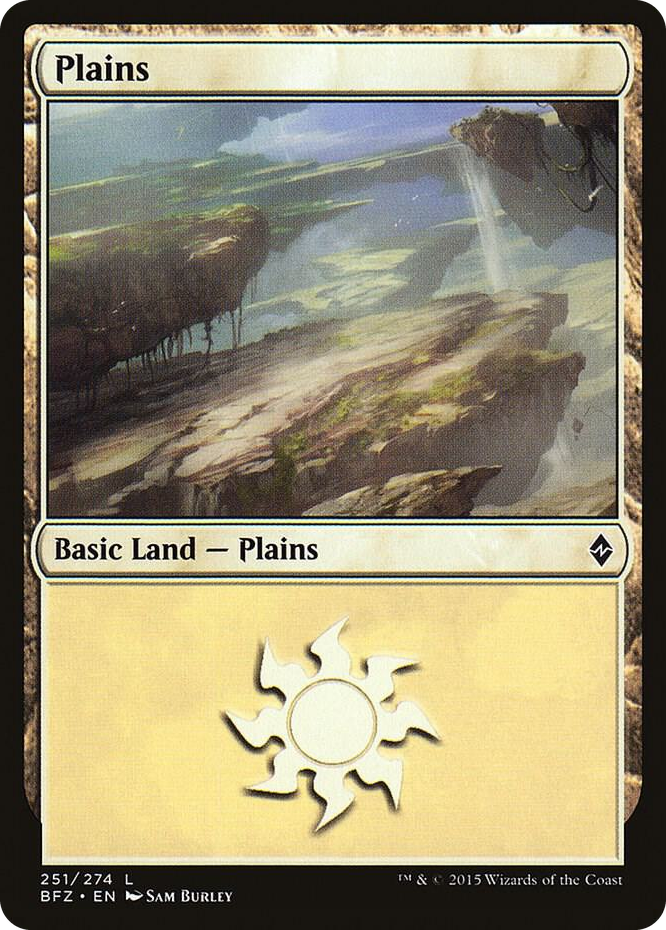 Plains (251) #251 L - Battle for Zendikar Pokemon card