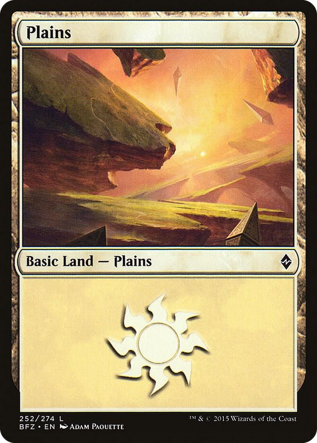 0252 Plains (252) L Battle for Zendikar