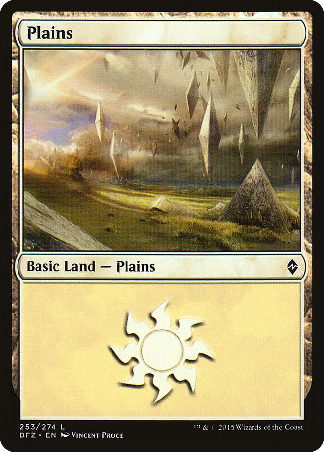 Plains (253) #253 L - Battle for Zendikar Pokemon card