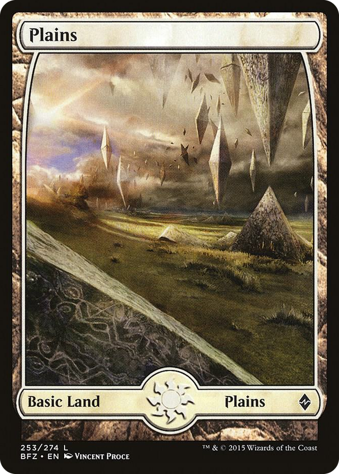Plains (253) - Full Art #253 L - Battle for Zendikar Pokemon card