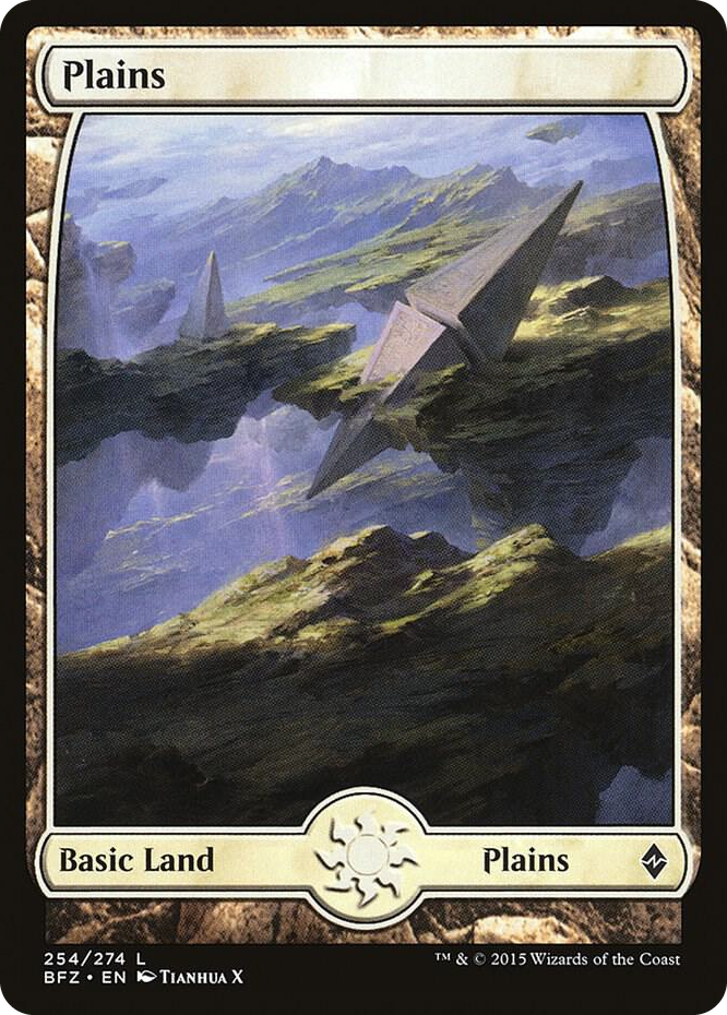 Plains (254) - Full Art #254 L - Battle for Zendikar Pokemon card