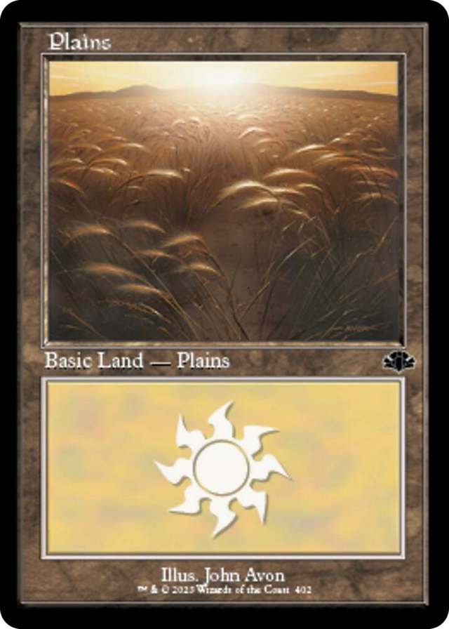 0402 Plains (402) (Retro Frame) L Dominaria Remastered