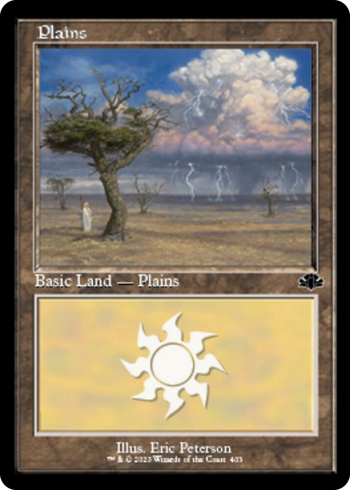 Plains (403) (Retro Frame) #403 L - Dominaria Remastered Pokemon card