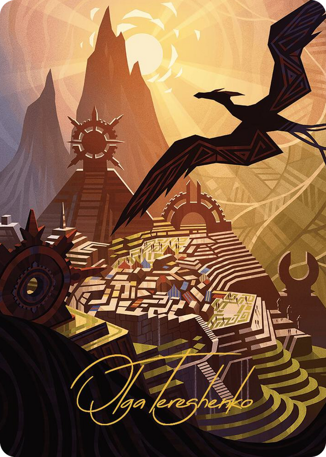 0044 Plains Art Card (Gold-Stamped Signature) S Art Series: The Lost Caverns of Ixalan