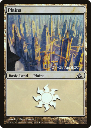 0001 Plains (Dragon's Maze) L Prerelease Cards