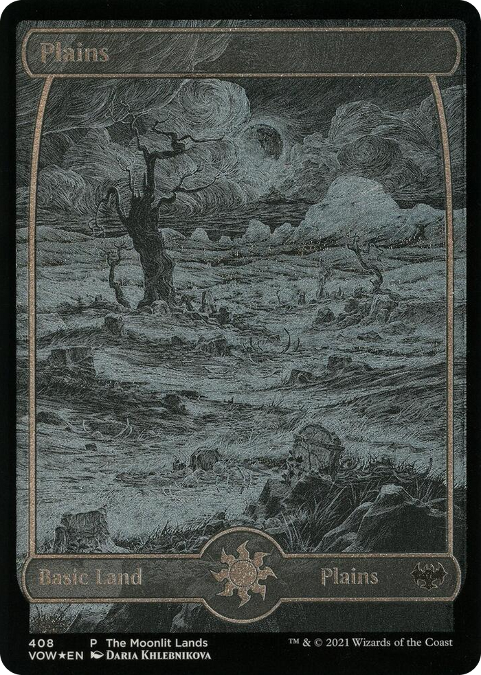 Plains (Moonlit Land) (Foil Etched) #408 L - WPN & Gateway Promos Pokemon card