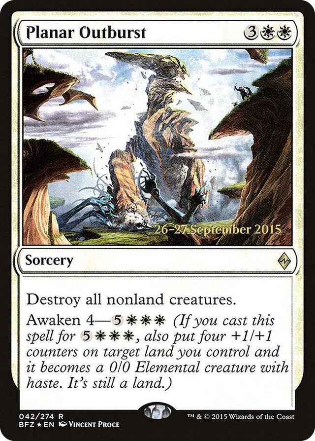 0042 Planar Outburst R Prerelease Cards