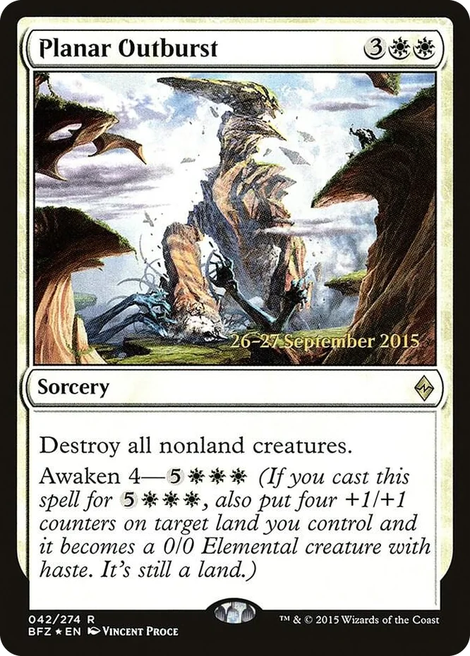 0042 Planar Outburst R Prerelease Cards