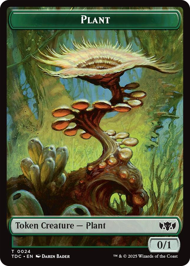 Plant // Goat Double-Sided Token #24 T - Commander: Tarkir: Dragonstorm Pokemon card