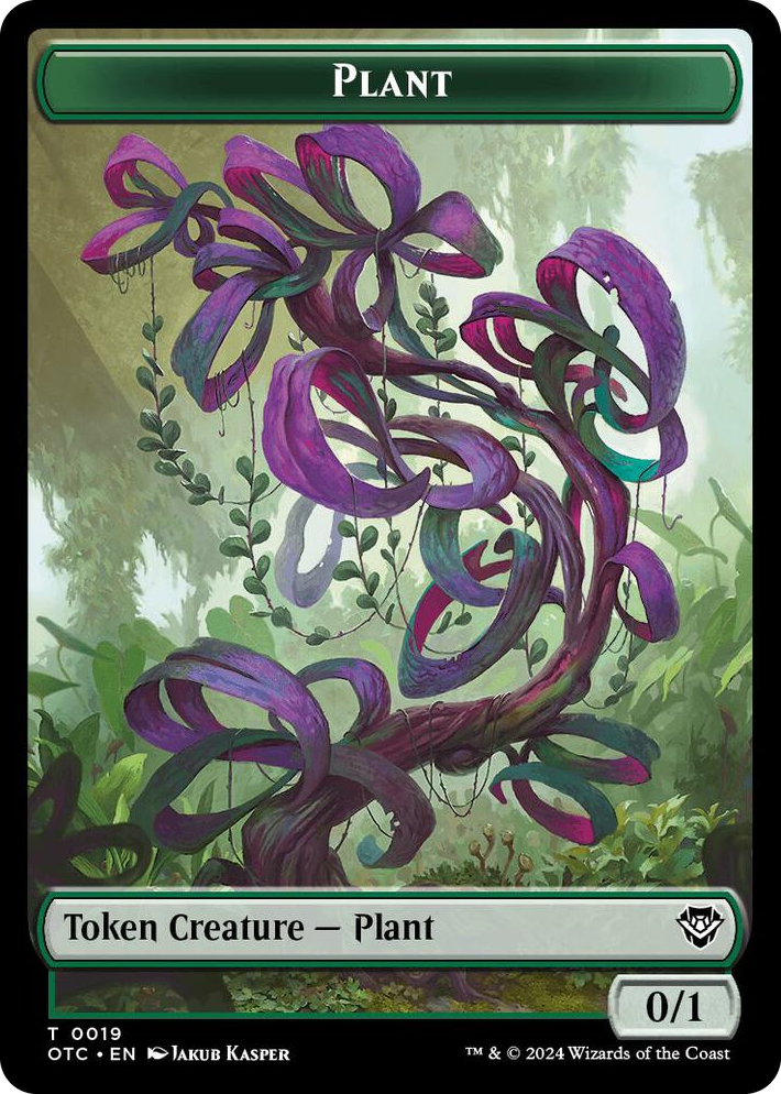 0019 Plant // Sand Warrior Double-Sided Token T Commander: Outlaws of Thunder Junction