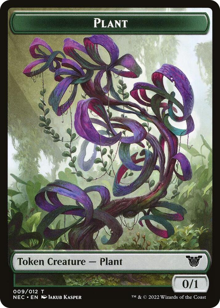 0009 Plant // Treasure Double-Sided Token T Commander: Kamigawa: Neon Dynasty