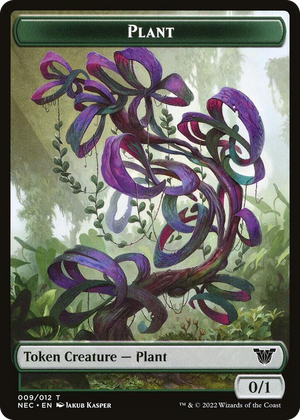 0009 Plant // Treasure Double-Sided Token T Commander: Kamigawa: Neon Dynasty