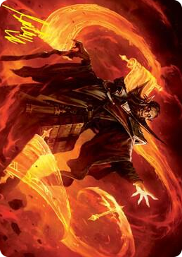 0053 Plargg, Dean of Chaos Art Card (Gold-Stamped Signature) S Art Series: Strixhaven