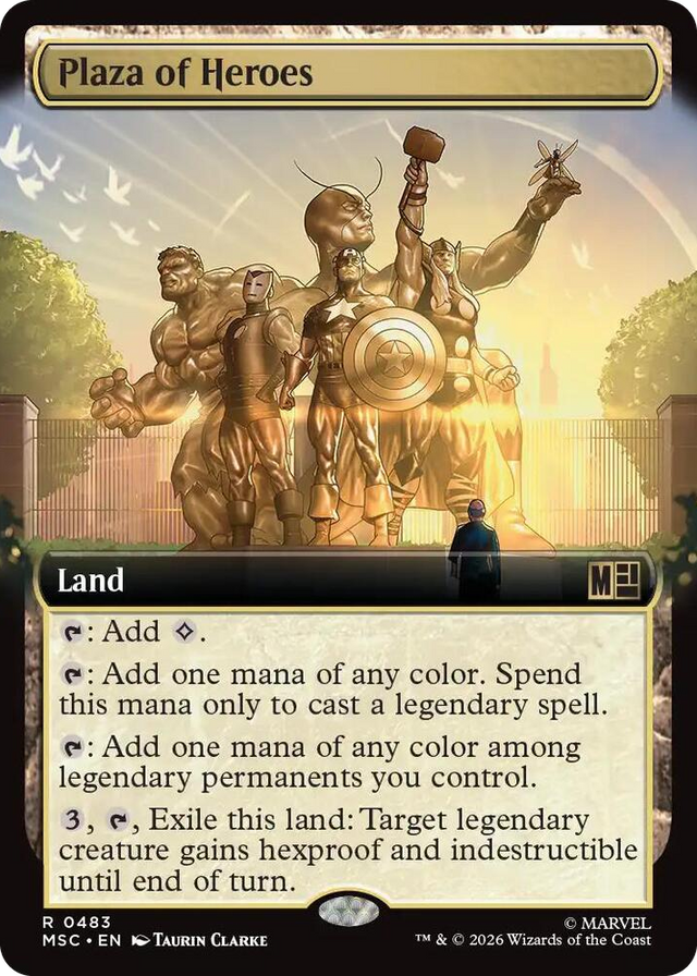 0483 Plaza of Heroes (Extended Art) R Commander: Marvel Super Heroes