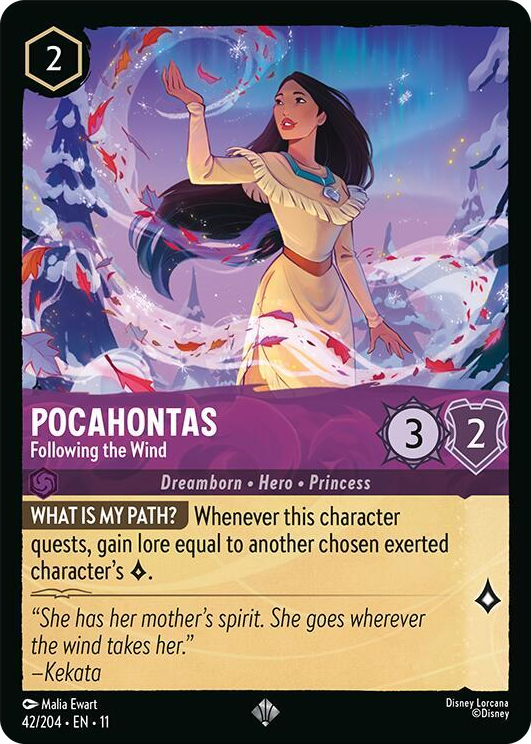 0042 Pocahontas - Following the Wind Super Rare Winterspell