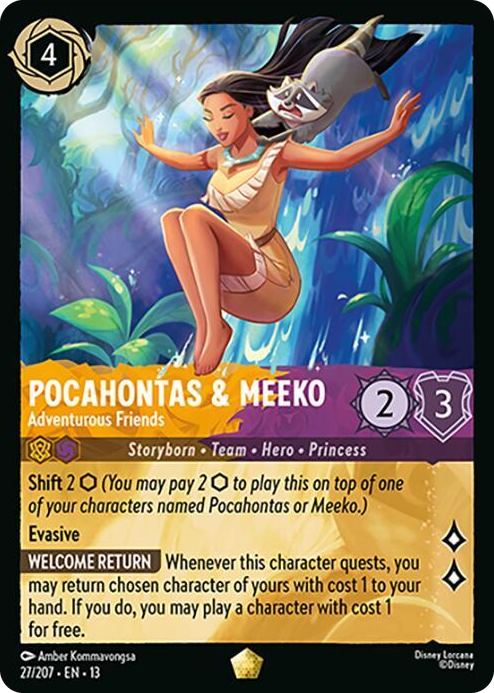 Pocahontas & Meeko - Adventurous Friends #27 Legendary - Attack of the Vine! Pokemon card