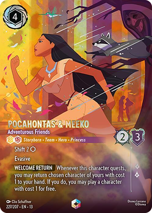 Pocahontas & Meeko - Adventurous Friends (Enchanted) #227 Enchanted - Attack of the Vine! Pokemon card