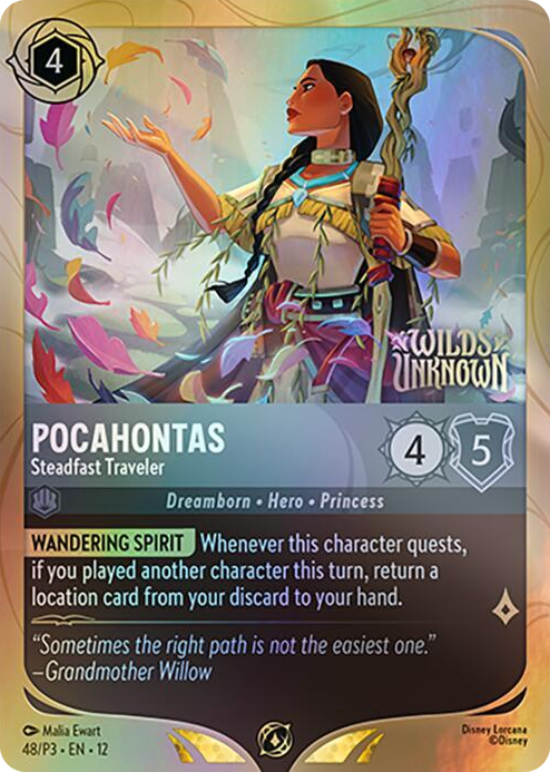 0048 Pocahontas - Steadfast Traveler Promo Disney Lorcana Promo Cards