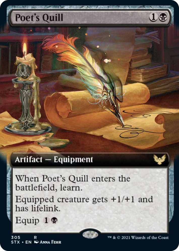 0305 Poet's Quill (Extended Art) R Strixhaven: School of Mages