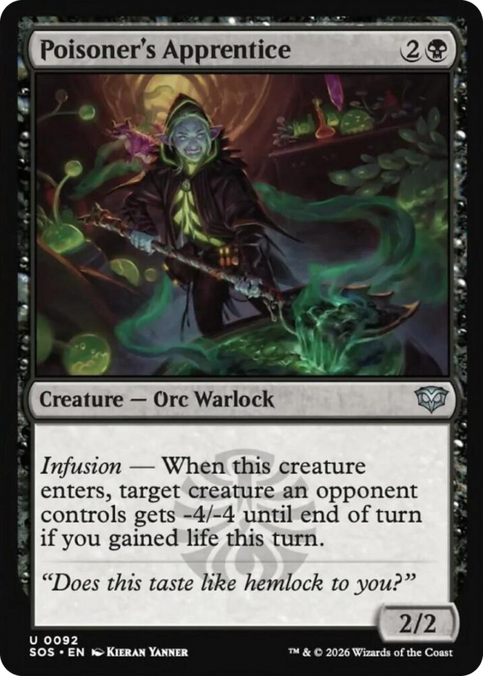 Poisoner's Apprentice #92 U - Secrets of Strixhaven Pokemon card