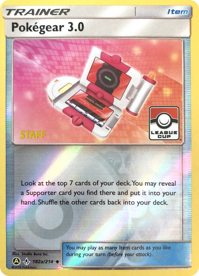 0182a Pokegear 3.0 - 182a/214 (League Cup) [Staff] Promo League & Championship Cards