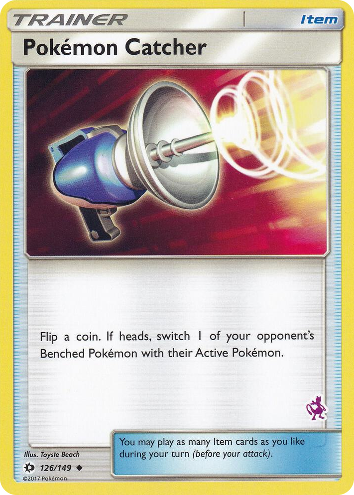 0126 Pokemon Catcher - 126/149 (Mewtwo Stamped) Promo Battle Academy