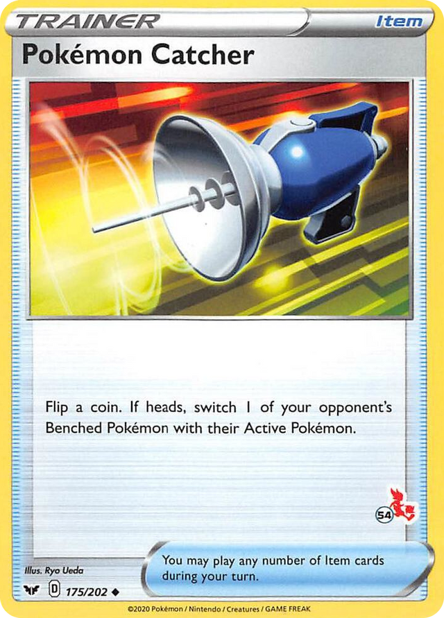 0175 Pokemon Catcher - 175/202 (#54 Cinderace Stamped) Promo Battle Academy 2022