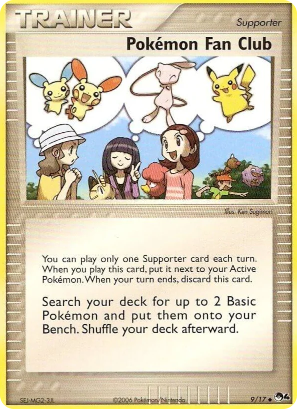 0009 Pokemon Fan Club Uncommon POP Series 4
