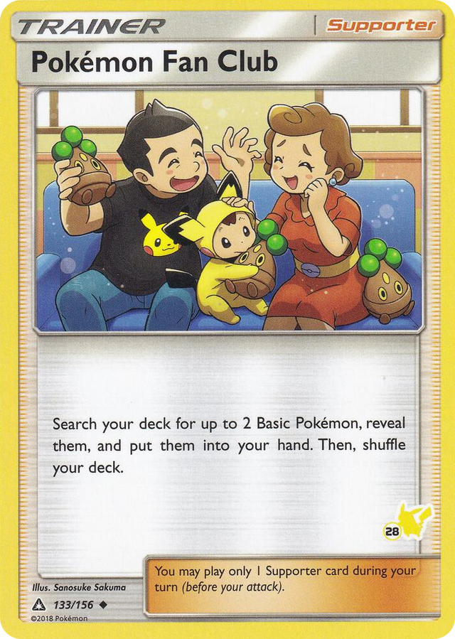 0133 Pokemon Fan Club - 133/156 (#28 Pikachu Stamped) Promo Battle Academy