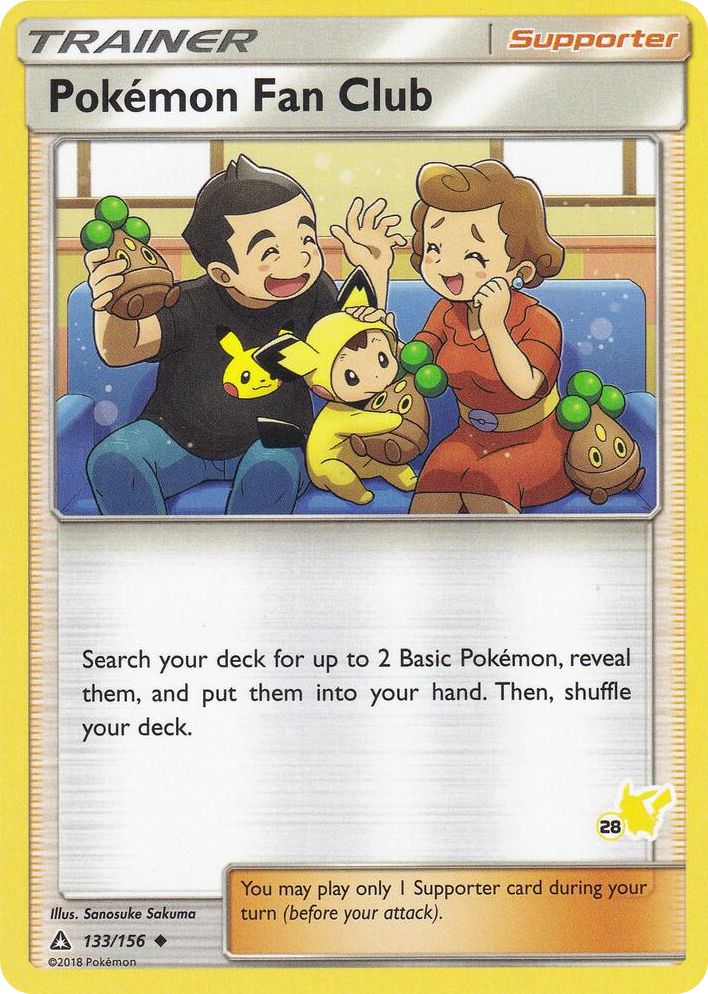 0133 Pokemon Fan Club - 133/156 (#28 Pikachu Stamped) Promo Battle Academy