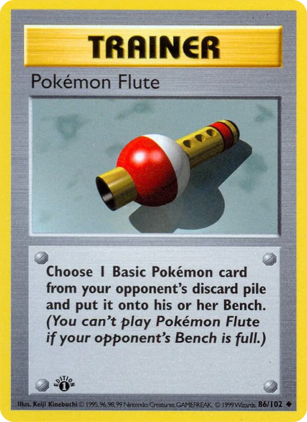 0086 Pokemon Flute Uncommon Base Set (Shadowless)