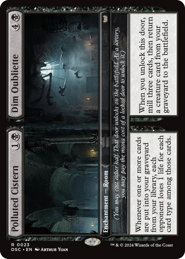 0023 Polluted Cistern // Dim Oubliette R Commander: Duskmourn: House of Horror