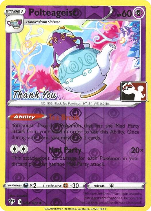 0083 Polteageist - 83/189 (Pokemon League) [Thank You] Promo League & Championship Cards